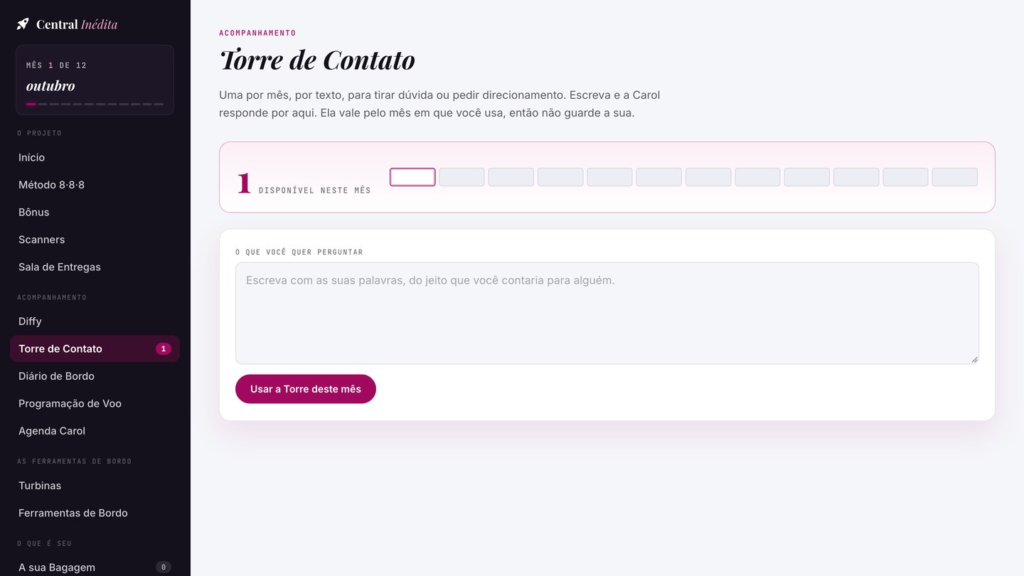 a Torre de Contato, uma pergunta por mês, respondida ali dentro